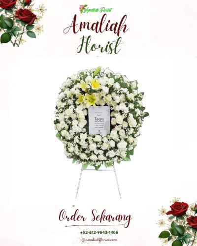 Krans Bunga Duka Cita di Sidorame Barat Ii